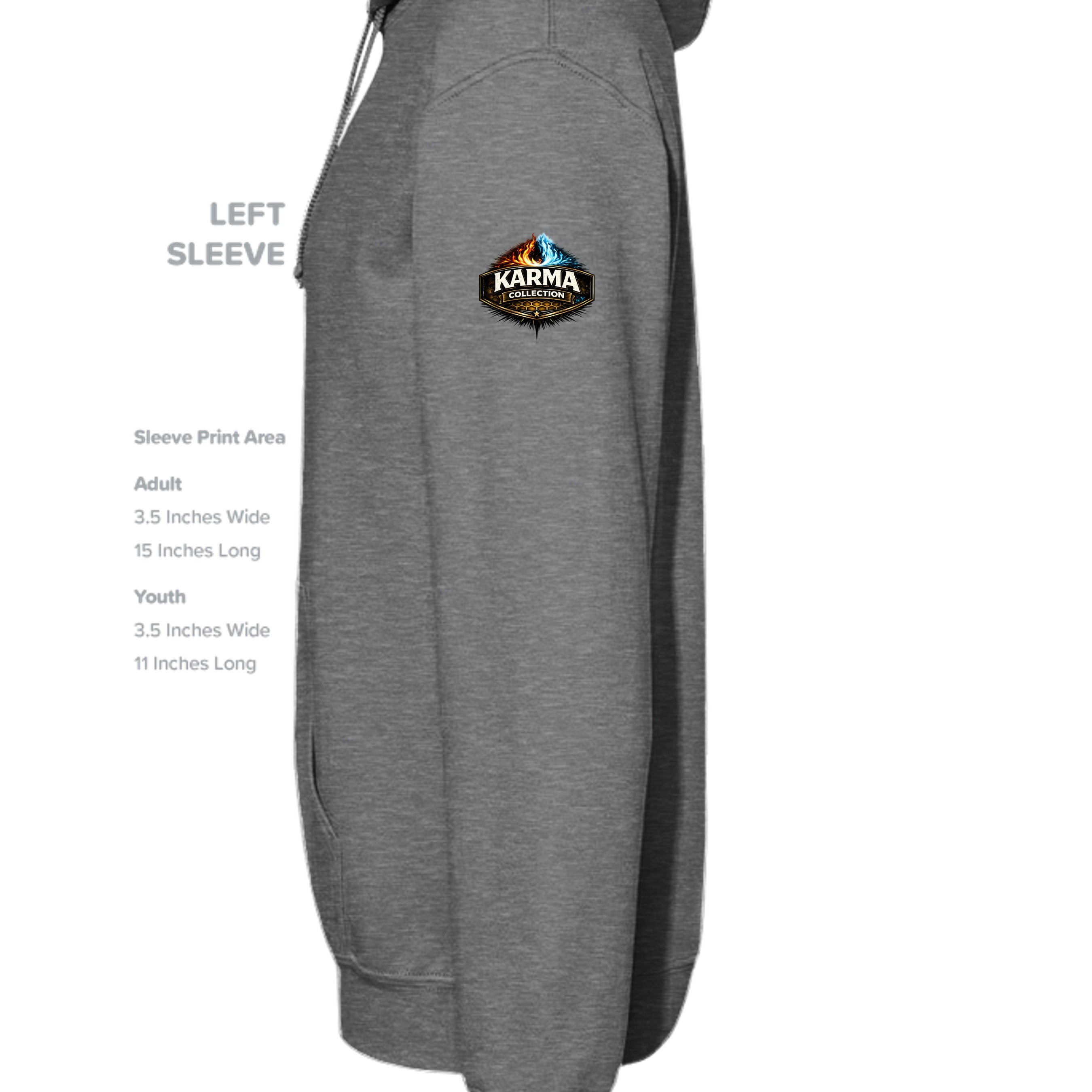 Fan Charcoal Heather - G185 - SLEEVE_LEFT